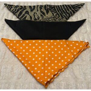 RANDOM Lot of 3 VINTAGE Women's Scarves Multicolored Blended Fabric